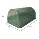 TUNEL FOLIOWY OGRODOWY SZKLARNIA NA WARZYWA ROŚLINY 4X3X2 M