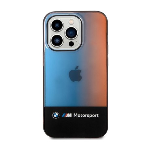 BMW Half Tricolor - Etui iPhone 14 Pro (czarny) BMW Half Tricolor - Etui iPhone 14 Pro (czarny)