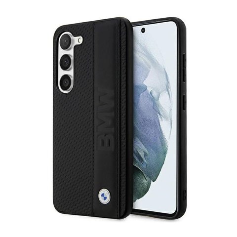 BMW Leather Textured & Stripe - Etui Samsung Galaxy S23 (czarny) BMW Leather Textured & Stripe - Etui Samsung Galaxy S23 (czarny)