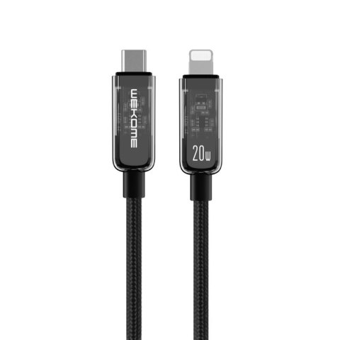 WEKOME WDC-181 Vanguard Series - Kabel połączeniowy USB-C do Lightning Super Fast Charging PD 20W 1 m (Czarny) WEKOME WDC-181 Vanguard Series - Kabel połączeniowy USB-C do Lightning Super Fast Charging PD 20W 1 m (Czarny)