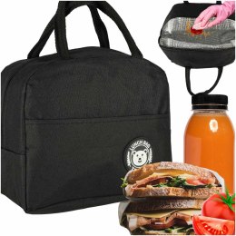 TORBA TERMICZNA NA LUNCH JEDZENIE ŚNIADANIOWA IZOLACYJNA LUNCH CZARNA