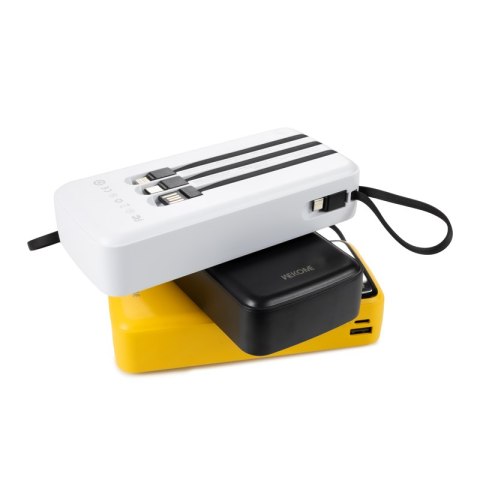 WEKOME WP-10 Pop Digital Series - Power bank 20000 mAh z wbudowanym kablem USB-C / Lightning / Micro USB / USB-A (Biały) WEKOME WP-10 Pop Digital Series - Power bank 20000 mAh z wbudowanym kablem USB-C / Lightning / Micro USB / USB-A (Biały)