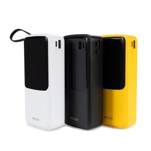 WEKOME WP-10 Pop Digital Series - Power bank 20000 mAh z wbudowanym kablem USB-C / Lightning / Micro USB / USB-A (Biały) WEKOME WP-10 Pop Digital Series - Power bank 20000 mAh z wbudowanym kablem USB-C / Lightning / Micro USB / USB-A (Biały)