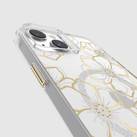 Case-Mate Floral Gems MagSafe - Etui iPhone 15 Plus (Gold) Case-Mate Floral Gems MagSafe - Etui iPhone 15 Plus (Gold)
