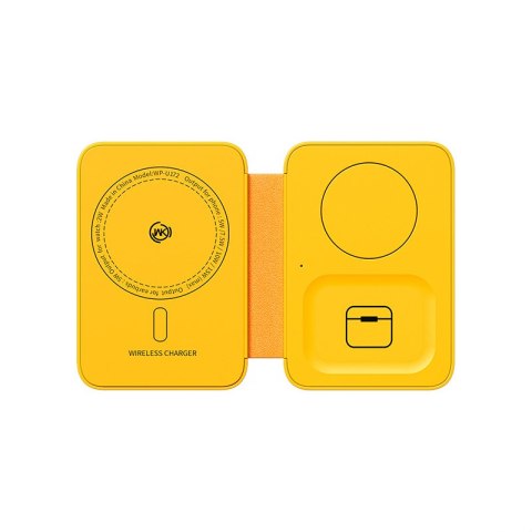 WEKOME WP-U172 - Ładowarka bezprzewodowa 3w1 z MagSafe do iPhone, Apple Watch i AirPods + lusterko (Żółty) WEKOME WP-U172 - Ładowarka bezprzewodowa 3w1 z MagSafe do iPhone, Apple Watch i AirPods + lusterko (Żółty)
