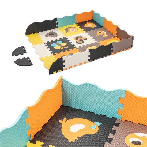 MATA EDUKACYJNA PIANKOWA PUZZLE ZWIERZĄTKA KOLOROWA 114 X 114 CM 25 ELEMENTÓW FOLIA MATA EDUKACYJNA PIANKOWA PUZZLE ZWIERZĄTKA KOLOROWA 114 X 114 CM 25 ELEMENTÓW FOLIA
