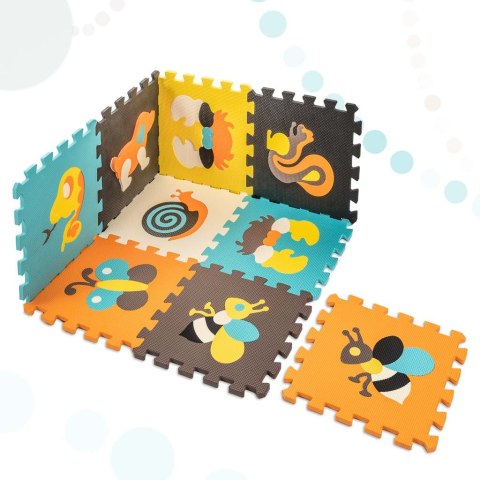 MATA EDUKACYJNA PIANKOWA PUZZLE ZWIERZĄTKA KOLOROWA 85 X 85 CM 9 ELEMENTÓW KOLOROWA FOLIA MATA EDUKACYJNA PIANKOWA PUZZLE ZWIERZĄTKA KOLOROWA 85 X 85 CM 9 ELEMENTÓW KOLOROWA FOLIA