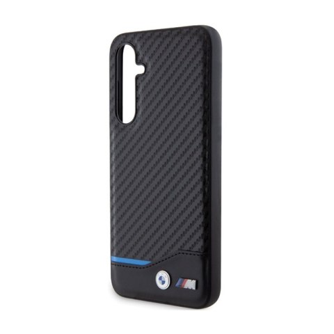BMW Leather Carbon Blue Line - Etui Samsung Galaxy S23 FE (czarny) BMW Leather Carbon Blue Line - Etui Samsung Galaxy S23 FE (czarny)