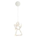 LAMPKI LED WISZĄCA DEKORACJA OKNA ŚWIĄTECZNA ANIOŁEK PRZYSSAWKI 49CM 10 LED
