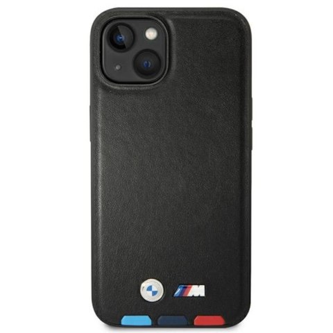 BMW Leather Hot Stamp Tricolor - Etui iPhone 14 (Czarny) BMW Leather Hot Stamp Tricolor - Etui iPhone 14 (Czarny)