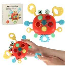 GRYZAK DLA DZIECI ZABAWKA SENSORYCZNA MONTESSORI KRAB