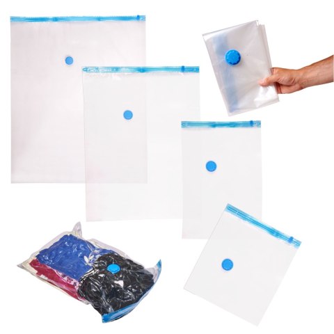 WORKI PRÓŻNIOWE NA UBRANIA 8 SZTUK 4 ROZMIARY 35X40CM, 40X60CM, 60X80CM, 80X100CM WORKI PRÓŻNIOWE NA UBRANIA 8 SZTUK 4 ROZMIARY 35X40CM, 40X60CM, 60X80CM, 80X100CM