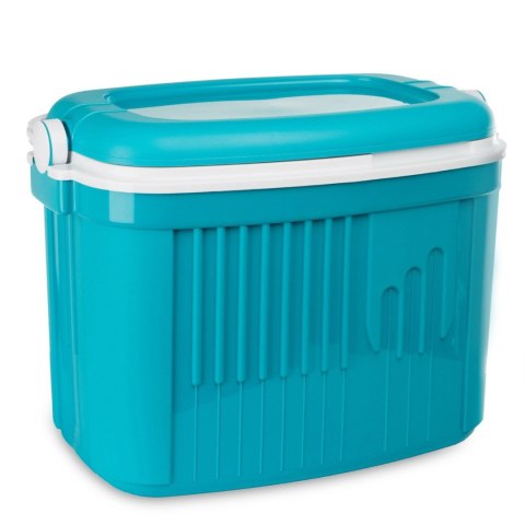 Lodówka turystyczna 42L ICEBERG na wkłady mrożące, turkusowa z białą rączką Lodówka turystyczna 42L ICEBERG na wkłady mrożące, turkusowa z białą rączką