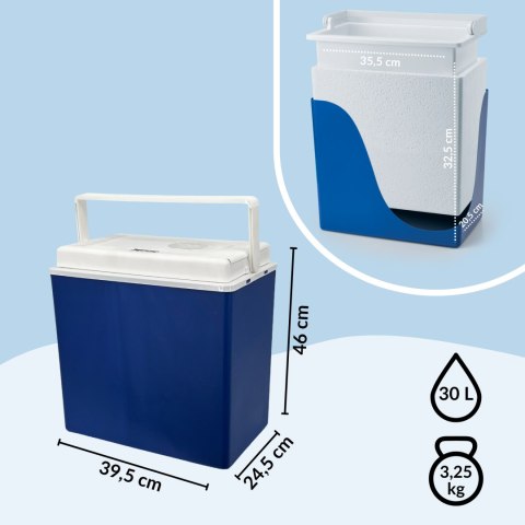 Lodówka samochodowa elektryczna 30L ICEGO, zasilanie 12-230V, niebieska Lodówka samochodowa elektryczna 30L ICEGO, zasilanie 12-230V, niebieska