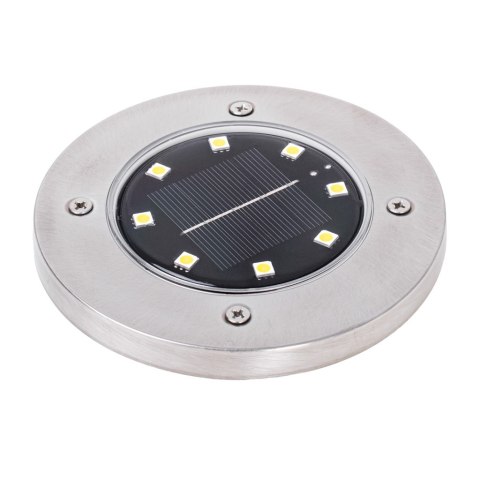 LAMPY OGRODOWE SOLARNE NAJAZDOWE GRUNTOWE WBIJANE ŚWIECĄCY DYSK 8LED 4SZT. ZIMNY BIAŁY LAMPY OGRODOWE SOLARNE NAJAZDOWE GRUNTOWE WBIJANE ŚWIECĄCY DYSK 8LED 4SZT. ZIMNY BIAŁY