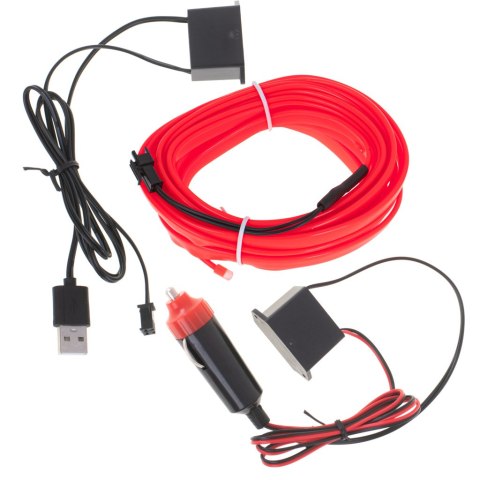 OŚWIETLENIE AMBIENTOWE LED DO SAMOCHODU / AUTA USB / 12V TAŚMA 5M CZERWONA OŚWIETLENIE AMBIENTOWE LED DO SAMOCHODU / AUTA USB / 12V TAŚMA 5M CZERWONA