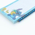 Disney Stitch - Magnetyczny notatnik / lista zakupów na lodówkę + ołówek z kolekcji Tropical (10 x 21 cm)